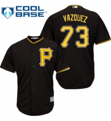 Youth Majestic Pittsburgh Pirates #73 Felipe Vazquez Authentic Black Alternate Cool Base MLB Jersey
