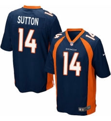 Men's Nike Denver Broncos #14 Courtland Sutton Game Navy Blue Alternate NFL Jersey