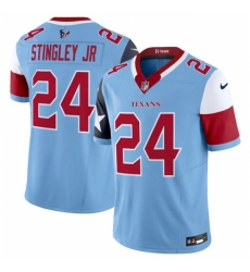 Men's Houston Texans #24 Derek Stingley Jr Blue 2024 F U S E V5 Limited Stitched Football Jersey