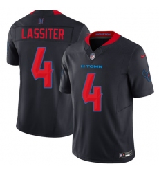 Men's Houston Texans #4 Kamari Lassiter Navy 2nd Alternate 2025 F.U.S.E. Vapor Limited Football Stitched Jersey