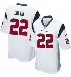 Men's Nike Houston Texans #22 Aaron Colvin Game White NFL Jersey