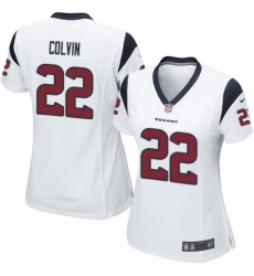 Women's Nike Houston Texans #22 Aaron Colvin Game White NFL Jersey