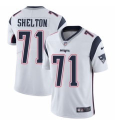 Men's Nike New England Patriots #71 Danny Shelton White Vapor Untouchable Limited Player NFL Jersey