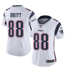 Women's Nike New England Patriots #88 Kenny Britt White Vapor Untouchable Limited Player NFL Jersey
