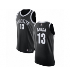 Men's Brooklyn Nets #13 Dzanan Musa Authentic Black Basketball Jersey - Icon Edition