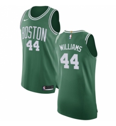 Men's Nike Boston Celtics #44 Robert Williams Authentic Green(White No.) Road NBA Jersey - Icon Edition