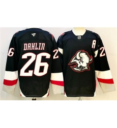 Men's Buffalo Sabres #26 Rasmus Dahlin Black 2024-25 Alternate With A Stitched Jersey