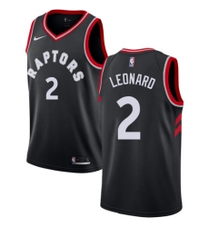 Youth Nike Toronto Raptors #2 Kawhi Leonard Swingman Black NBA Jersey Statement Edition