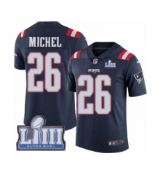 Youth Nike New England Patriots #26 Sony Michel Limited Navy Blue Rush Vapor Untouchable Super Bowl LIII Bound NFL Jersey