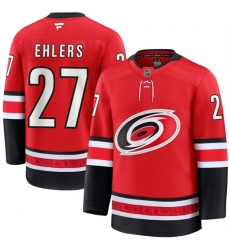 Men's Carolina Hurricanes #27 Nikolaj Ehlers Red 2024-25 Alternate Stitched Hockey Jersey