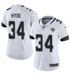 Women's Nike Jacksonville Jaguars #34 Carlos Hyde White Vapor Untouchable Limited Player NFL Jersey