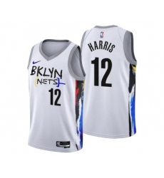 Men's Brooklyn Nets #12 Joe Harris 2022-23 White City Edition Stitched Basketball Jersey