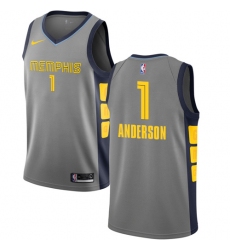 Men's Nike Memphis Grizzlies #1 Kyle Anderson Swingman Gray NBA Jersey - City Edition