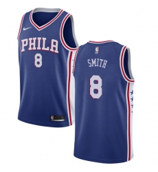 Men's Nike Philadelphia 76ers #8 Zhaire Smith Swingman Blue NBA Jersey - Icon Edition