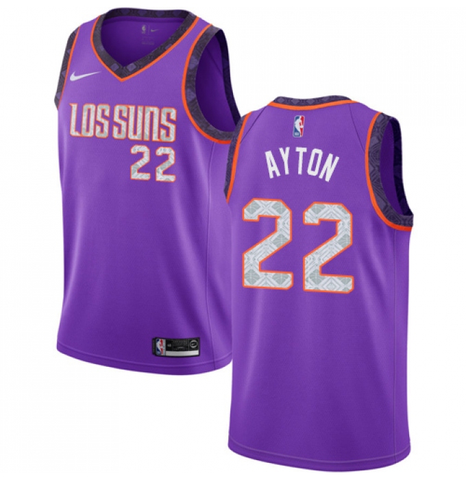 Youth Nike Phoenix Suns #22 Deandre Ayton Swingman Purple NBA Jersey - 2018 19 City Edition