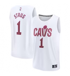 Men's Cleveland Cavaliers #1 Max Strus Fanatics White Fast Break Replica Player Jersey