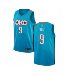 Men's Oklahoma City Thunder #9 Nerlens Noel Authentic Turquoise Basketball Jersey - City Edition