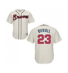 Youth Atlanta Braves #23 Adam Duvall Replica Cream Alternate 2 Cool Base Baseball Jersey