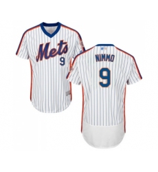 Men's New York Mets #9 Brandon Nimmo White Alternate Flex Base Authentic Collection Baseball Jersey