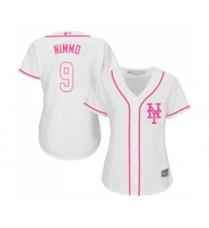 Women's New York Mets #9 Brandon Nimmo Authentic White Fashion Cool Base Baseball Jersey