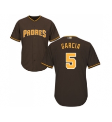 Youth San Diego Padres #5 Greg Garcia Replica Brown Alternate Cool Base Baseball Jersey