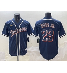 Men's San Diego Padres #23 Fernando Tatis Jr. Navy Stitched Baseball Jersey