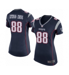 Women's New England Patriots #88 Austin Seferian-Jenkins Game Navy Blue Team Color Football Jersey