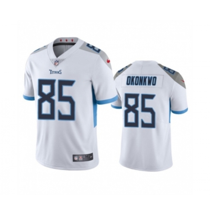 Men's Tennessee Titans #85 Chig Okonkwo White Vapor Untouchable Stitched Jersey