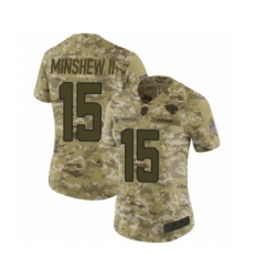 Women's Jacksonville Jaguars #15 Gardner Minshew II Limited Camo 2018 Salute to Service Football Jersey