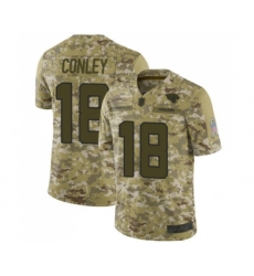 Men's Jacksonville Jaguars #18 Chris Conley Limited Camo 2018 Salute to Service Football Jersey