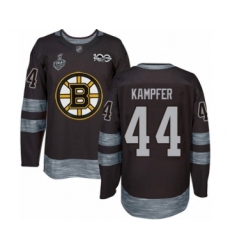 Men's Boston Bruins #44 Steven Kampfer Authentic Black 1917-2017 100th Anniversary 2019 Stanley Cup Final Bound Hockey Jersey