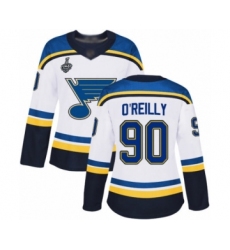 Men's St. Louis Blues #90 Ryan O'Reilly Authentic Blue USA Flag Fashion 2019 Stanley Cup Final Bound Hockey Jersey
