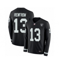 Youth Oakland Raiders #13 Hunter Renfrow Limited Black Therma Long Sleeve Football Jersey