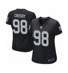 Women's Oakland Raiders #98 Maxx Crosby Game Black Team Color Football Jersey