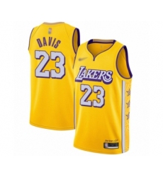 Youth Los Angeles Lakers #23 Anthony Davis Swingman Gold Basketball Jersey - 2019 20 City Edition