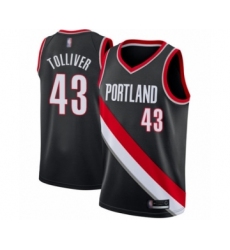 Youth Portland Trail Blazers #43 Anthony Tolliver Swingman Black Basketball Jersey - Icon Edition
