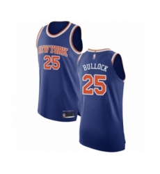 Men's New York Knicks #25 Reggie Bullock Authentic Royal Blue Basketball Jersey - Icon Edition