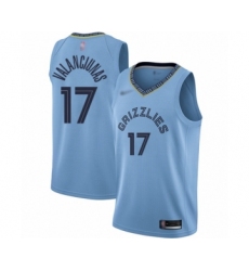 Women's Memphis Grizzlies #17 Jonas Valanciunas Swingman Blue Finished Basketball Jersey Statement Edition