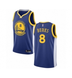 Youth Golden State Warriors #8 Alec Burks Swingman Royal Blue Basketball Jersey - Icon Edition