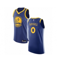 Men's Golden State Warriors #0 D'Angelo Russell Authentic Royal Blue Basketball Jersey - Icon Edition
