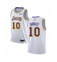 Women's Los Angeles Lakers #10 Jared Dudley Authentic White Basketball Jersey - Association Edition