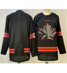 Men's Canada Hockey Blank Black Stitched Jersey
