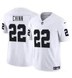 Men's Las Vegas Raiders #22 Jeremy Chinn White 2025 F.U.S.E. Vapor Football Stitched Jersey
