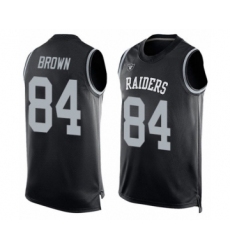 Men's Oakland Raiders #84 Antonio Brown Limited Black Player Name & Number Tank Top Football Jersey