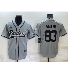 Men's Las Vegas Raiders #83 Darren Waller Grey Stitched MLB Cool Base Nike Baseball Jersey