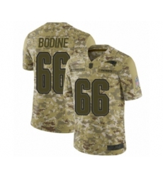 Youth New England Patriots #66 Russell Bodine Limited Camo 2018 Salute to Service Football Jersey
