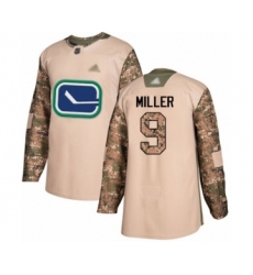 Youth Vancouver Canucks #9 J.T. Miller Authentic Camo Veterans Day Practice Hockey Jersey