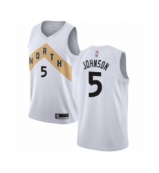 Women's Toronto Raptors #5 Stanley Johnson Swingman White Basketball Jersey - City Edition