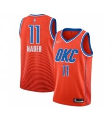 Women's Oklahoma City Thunder #11 Abdel Nader Swingman Orange Finished Basketball Jersey - Statement Edition