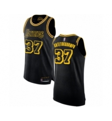 Women's Los Angeles Lakers #37 Kostas Antetokounmpo Swingman Black Basketball Jersey - City Edition